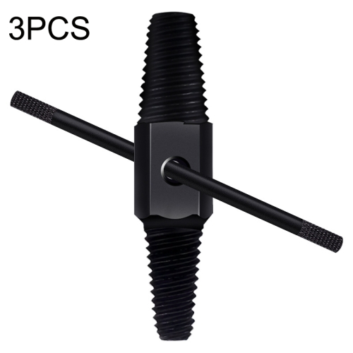 

3PCS 4/6 Points Faucet Break Screw Remover Smooth Silky Tooth Double-headed Screw Tool(Black)