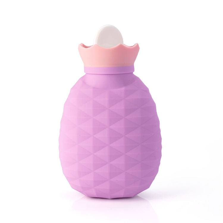 

200ML Pineapple-shaped Silicone Explosion-proof Water-filled Hot Water Bags(Purple)