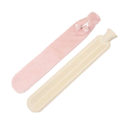 

2L Long-strip Multifunctional Water-filled Rubber Hot Water Bags, Spec: Pink Plush