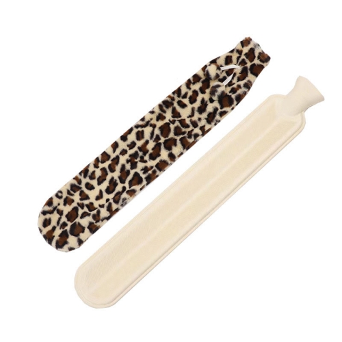 

2L Long-strip Multifunctional Water-filled Rubber Hot Water Bags, Spec: Beige Leopard