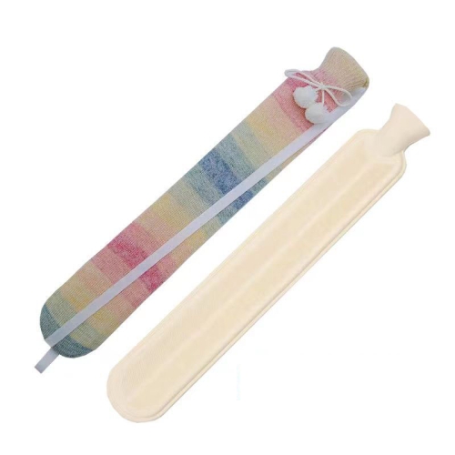 Multifunktionale wassergefüllte Gummi-Wärmbeutel mit langen Streifen, 2 l, Spezifikation: Farbverlauf, Rot, Gelb
