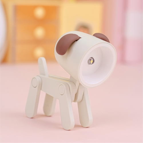 

TL-23 LED Mini Foldable Cartoon Desk Lamp Pet Shape Decoration Table Lamp, Spec: Dog (Beige)