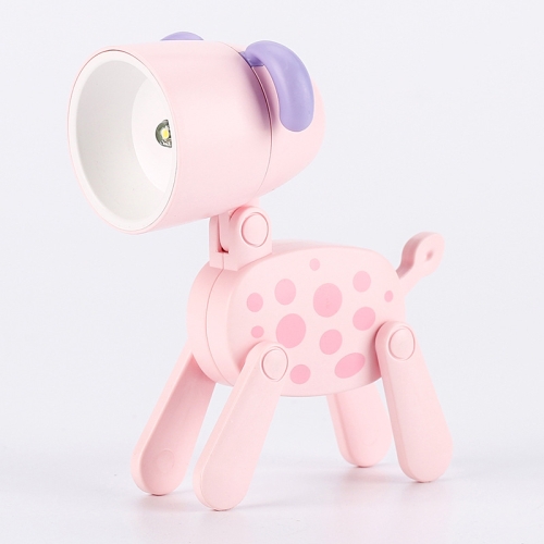 

TL-23 LED Mini Foldable Cartoon Desk Lamp Pet Shape Decoration Table Lamp, Spec: Dalmatians (Pink)