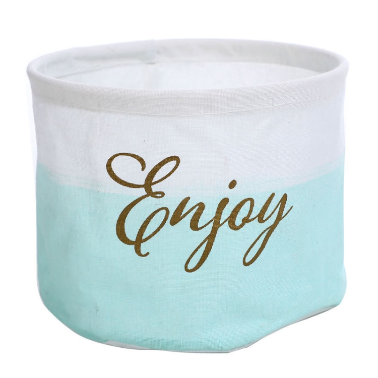 

Fabric Storage Basket Desktop Organizer Basket, Style: Two-Color ENJOY