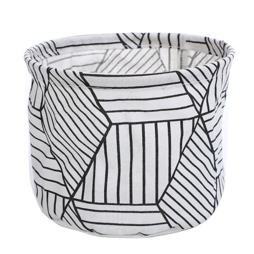

Fabric Storage Basket Desktop Organizer Basket, Style: White Prismatic