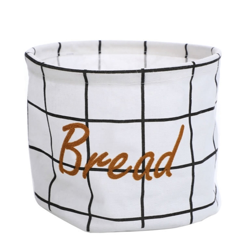 

Fabric Storage Basket Desktop Organizer Basket, Style: White Grid