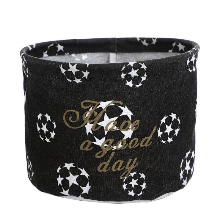 

Fabric Storage Basket Desktop Organizer Basket, Style: Black Football