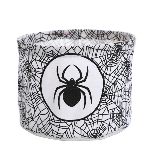 

Fabric Storage Basket Desktop Organizer Basket, Style: Spider Web