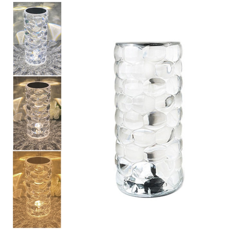 

Water Drop Ambient Light Bedside LED Crystal Table Lamp, Model: 3 Colors Touch