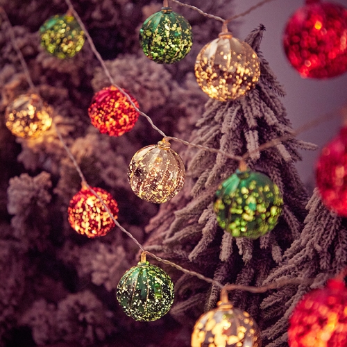 

LED Christmas Decorative Ball Lights Scene Arrangement Lantern String, Spec: Battery Type 4m(Diamond)
