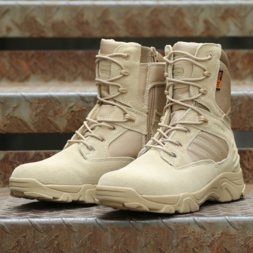 

JL-1736 Wear-resistant Anti-collision High-top Training Boots Outdoor Sports Non-slip Hiking Shoes, Size: 38(Sand Color)
