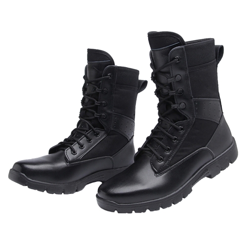 

17 Outdoor Sports Wear-resistant Training Boots High-top Hiking Boots, Spec: Cowhide Wool(46)