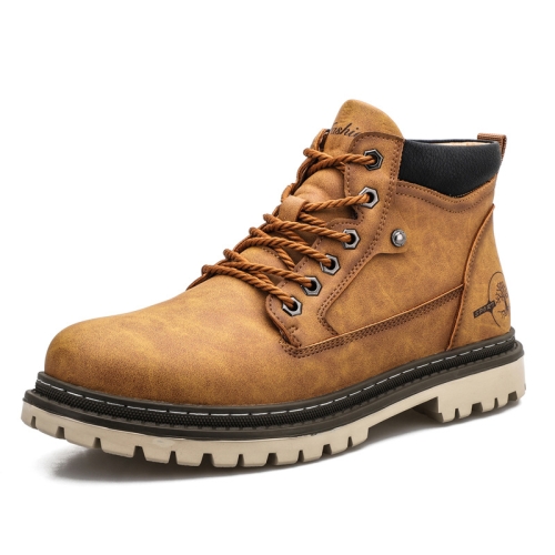 

SY-5888 Outdoor Work Shoes Casual Lovers Martin Boots Men Shoes, Size: 38(Golden Yellow)