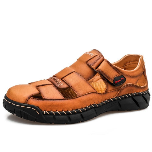 

SY-71712 Brown Cowhide Two Wear Outdoor Casual Men Slippers(38)