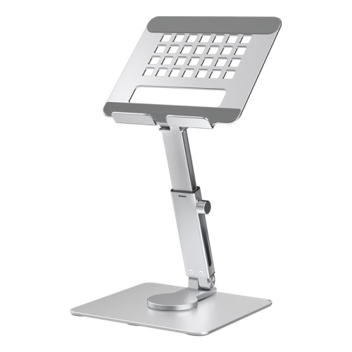 

JUNDNE H06 Desktop Folding Phone Stand Portable Telescopic Rotary Tablet Stand(Silver)