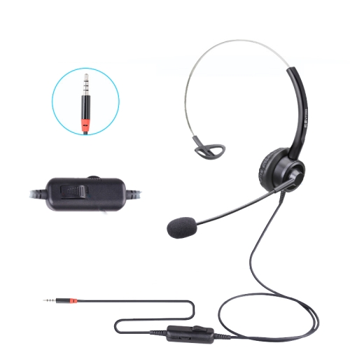 

VT200 Single Ear Telephone Headset Operator Headset With Mic,Spec: 3.5mm Single Plug with Tuning