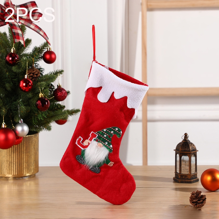 

2PCS SD-KC2045 LED Lights With Light Christmas Decorative Socks(J)