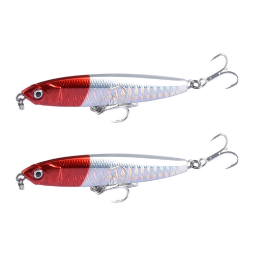 

2 PCS CH79 Hard Bait Long Casting Sinking Pencil False Lure, Specification: 8cm 14g(1)