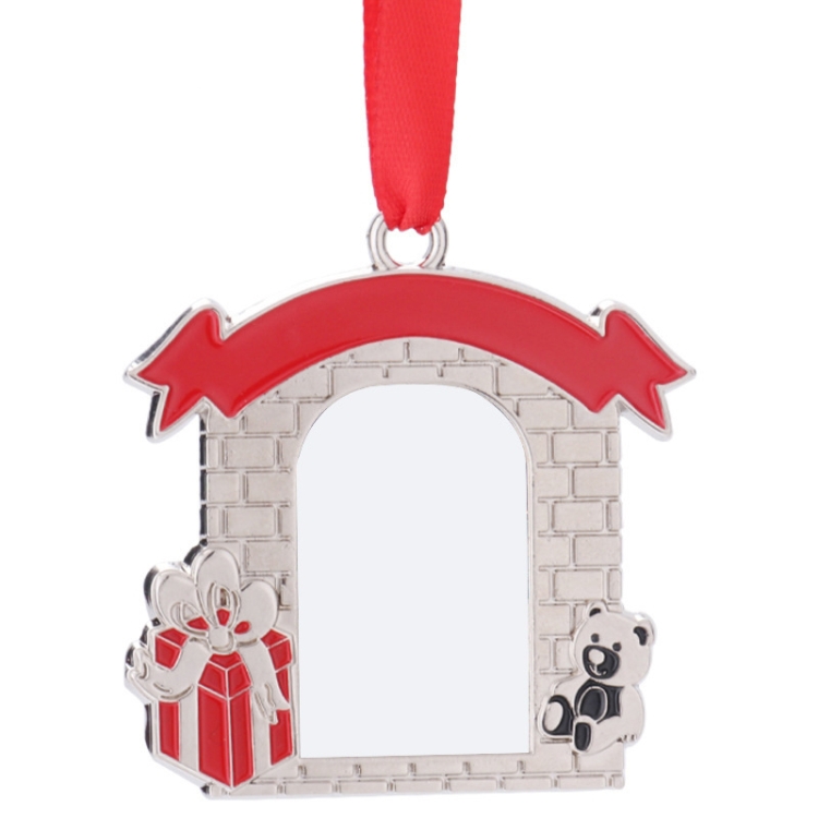 

2PCS JS028 Christmas Hot Red Wire Zinc Alloy Blank Heat Transfer Pendant