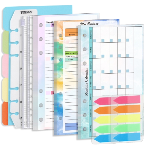 

A6 6 Hole Budget Book Loose-leaf Replacement Core Handbook Insert,Spec: Kit 1