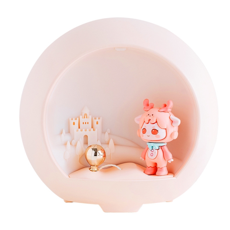 

Intelligent Home Office Bedroom USB Maglev Atmosphere Lamp Aromatherapy Machine(Pink Castle)