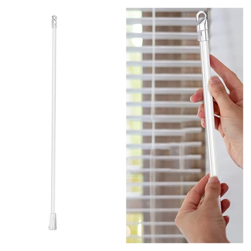 

5PCS Blinds Acrylic Transparent Rod Move Light Rod With Hook Handle, Size: 24 Inch