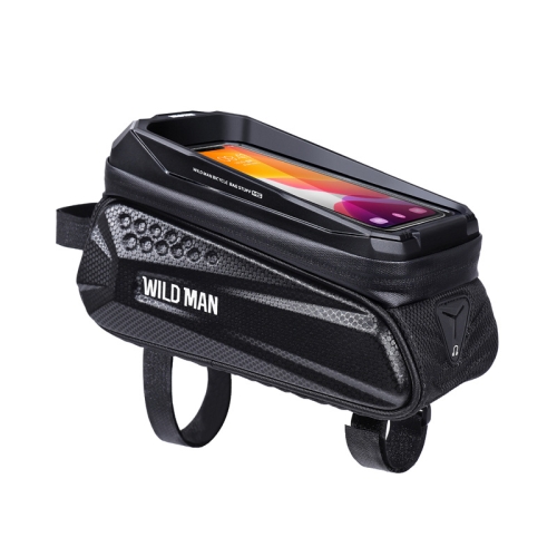 

WILD MAN MS77 1.2L Mountain Bike EVA Hard Shell Touch Screen Front Beam Bag(Black)