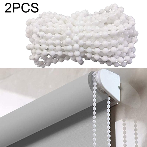 

2PCS 10m Bead Chain White Beads Shutter Venetian Blinds Curtain Accessories 4.5 x 6mm Mirabilis Beads