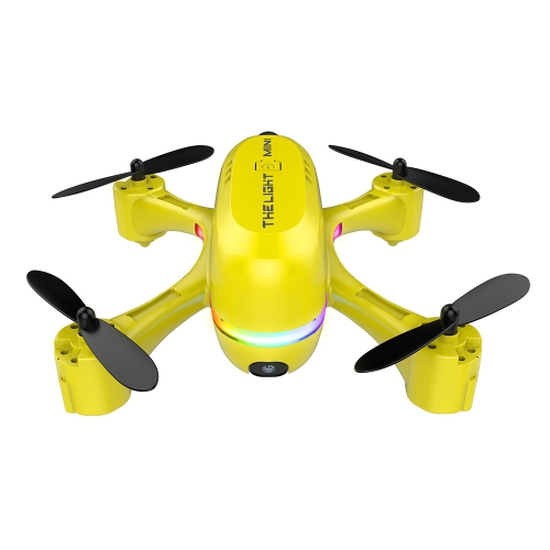 

V6 Mini 4K HD Dual Camera Remote Control Aircraft Optical Flow Positioning Quadcopter with a Battery(Yellow)