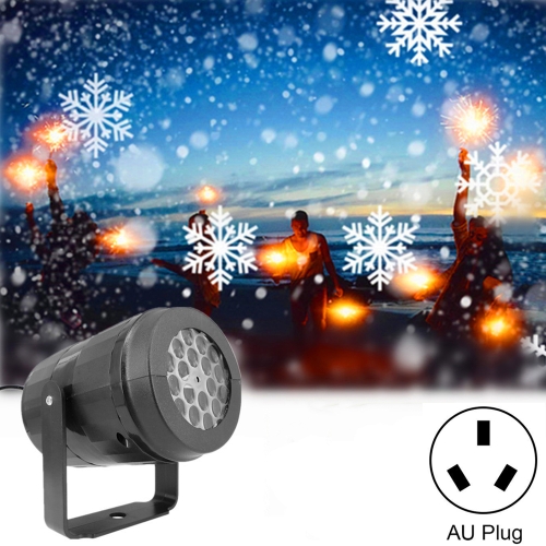 

KD-1001 LED Rotatable Christmas Decoration Snowflake Projector Light, Specification: AU Plug