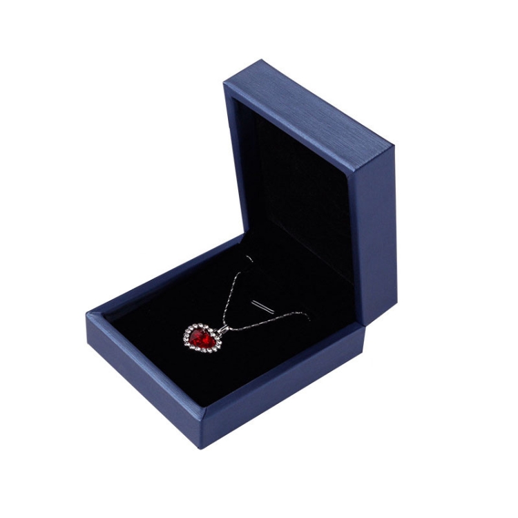 

Brush PU Leather Jewelry Box Jewelry Gift Bag, Color: Dark Blue Necklace Box