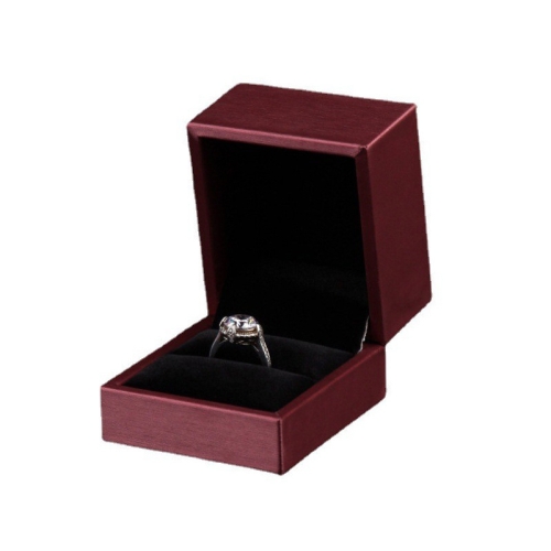 

Brush PU Leather Jewelry Box Jewelry Gift Bag, Color: Date Red Ring Box