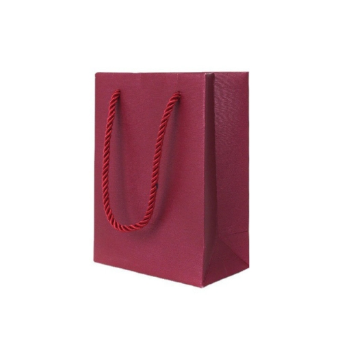 

Brush PU Leather Jewelry Box Jewelry Gift Bag, Color: Wine Red Handbag