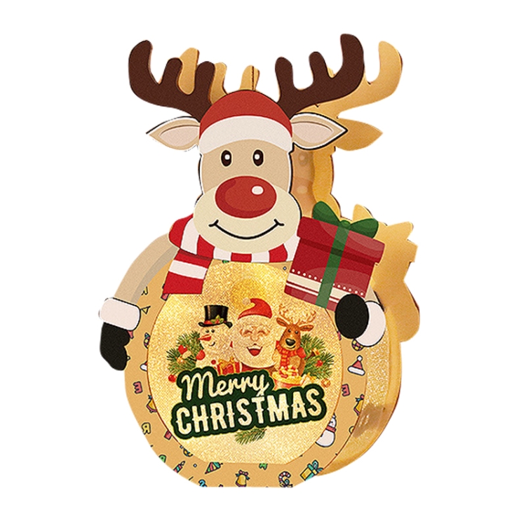 

Christmas Decorative Pendant Wooden Lantern Craft Handmade(Deer)