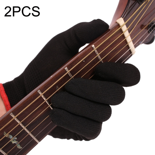 

2PCS Beginner Press Nylon Wear -Resistant Anti -Slip Left Hand Guitar Exercise Glove,Size: Small