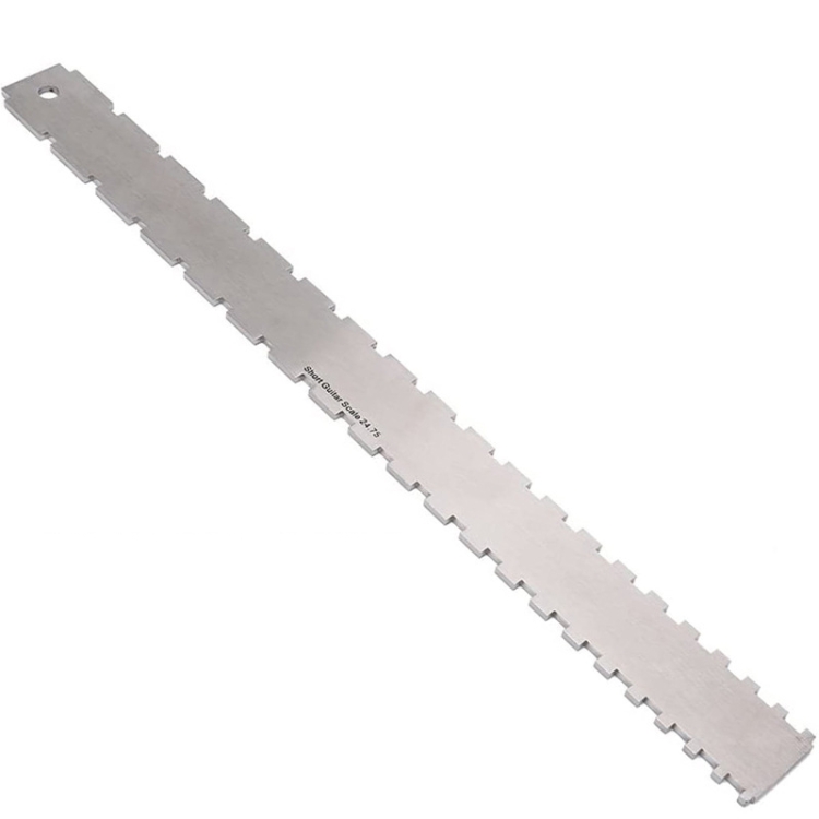 

GNR3 Stainless Steel Measurement Bass Guitar Neck Ruler, Style: Double Teeth