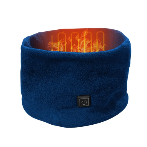 秋冬戶外運動防寒保暖USB加熱圍巾（藍色）