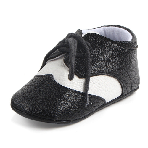 

D0772 Cotton Uppers Semi-Rubber Soles Non-Slip Baby Walking Shoes, Size: 11cm(Black)