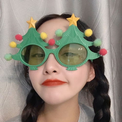 2 fermagli per capelli natalizi personalizzati con occhiali strani di  Natale, colore: grande albero di Natale con palline