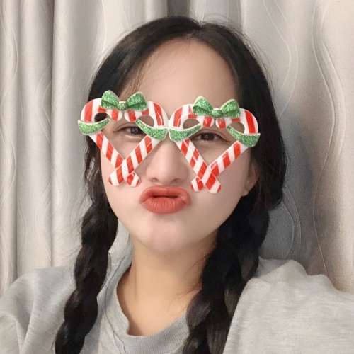 

2 PCS Christmas Weird Glasses Personalized Christmas Hair Clip, Color: Love Gift