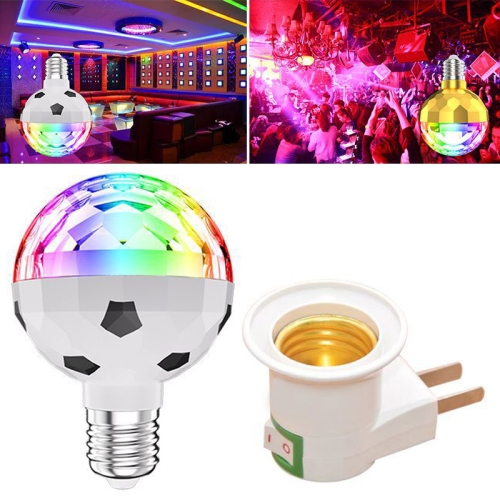 

ZQMQD-001 6 LEDs Colorful Rotating Light Magic Ball Atmosphere Light, Spec: White+Insert Holder