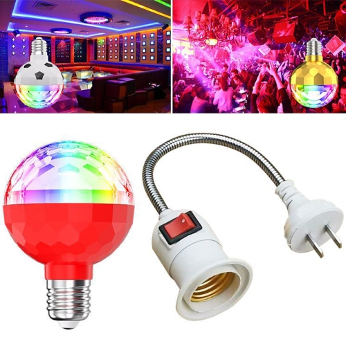 

ZQMQD-001 6 LEDs Colorful Rotating Light Magic Ball Atmosphere Light, Spec: Red+Universal Holder