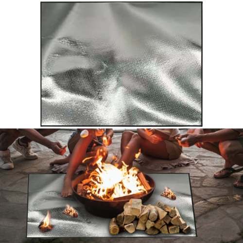 

Outdoor Lawn Patio Beach Barbecue Fireplace Fire Pan Fire Mat, Size: 100x100cm