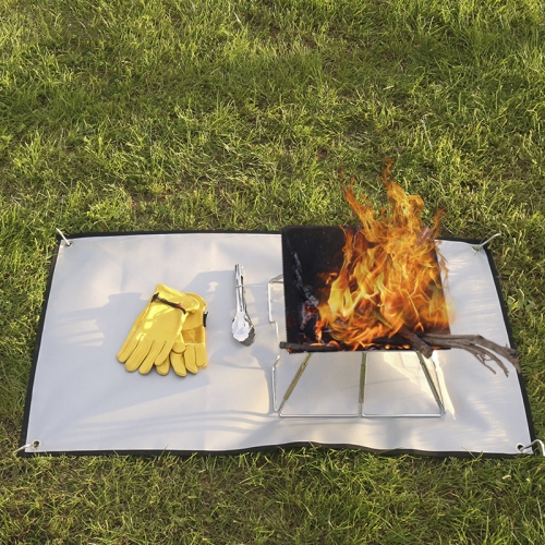 

Outdoo Fireproof Cloth Barbecue Stove -Ground Padding Silicone Coating Fire Blanket, Size: 35x46cm