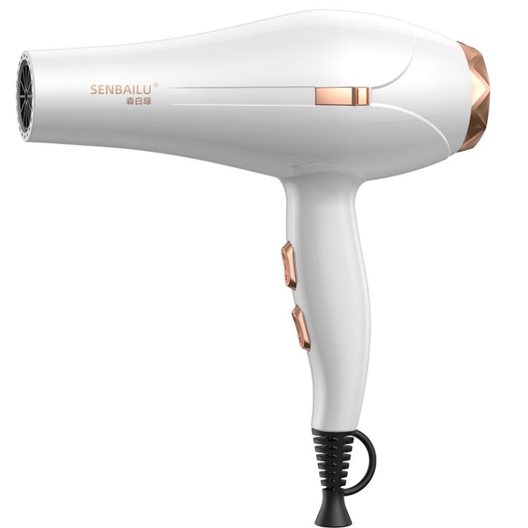 

SENBAILU Household Blue Light Hot Cold Wind High Power Hair Dryer, Size: US Plug(White)