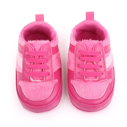 

D2540 Autumn And Winter Soft Soled Walking Shoes Baby Shoes For 0-1 Years Old, Size: 11cm(Rose Red)