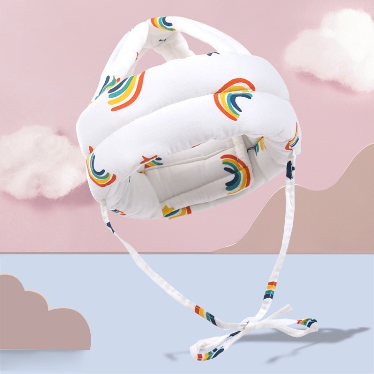 

Baby Breathable Anti-fall Head Protective Cap Baby Protective Cap Toddler Bumper Cap, Spec: Rainbow