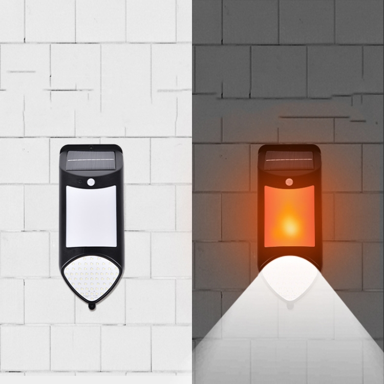 

X-A18 59 LED Solar LED Flame Human Sensor Lights Garden Lights(Black)