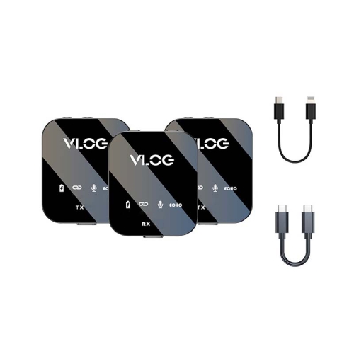 

M18 Wireless Microphone Collar Clip Recording Equipment, Style: 1 In 2 Type-C+8Pin