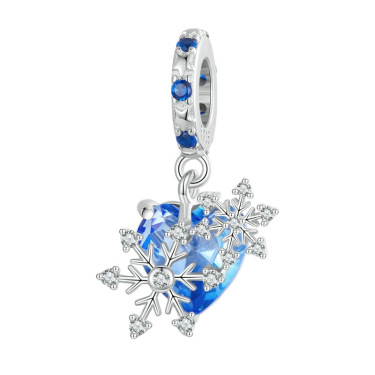 

BSC721 Winter Snowflake DIY Bracelet Bead Christmas 925 Silver Bead Accessories